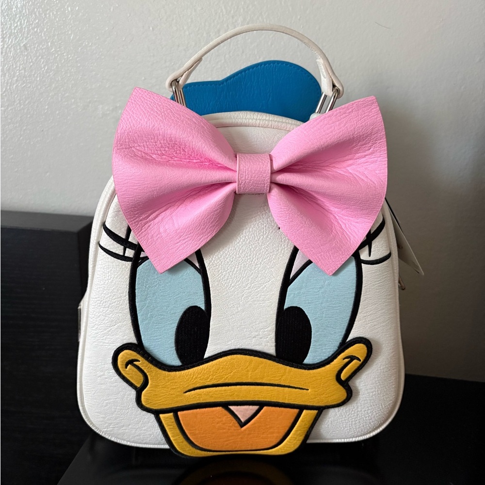 NEW Disney Loungefly Donald and Daisy Reversible Mini Backpack
